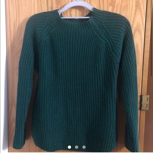 American apparel dark green emerald knit sweater